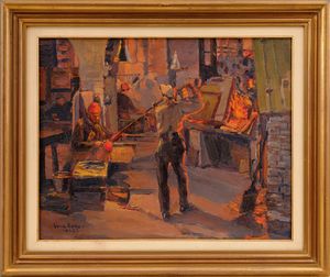 LINA ROSSO : Mastro vetraio, Murano  - Asta Asta di Arte Moderna e Contemporanea - Associazione Nazionale - Case d'Asta italiane