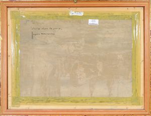 ANGELO BROMBO : Sosta dopo la pesca  - Asta Asta di Arte Moderna e Contemporanea - Associazione Nazionale - Case d'Asta italiane