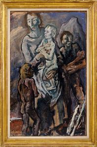 Felice Carena : Famiglia  - Asta Asta di Arte Moderna e Contemporanea - Associazione Nazionale - Case d'Asta italiane