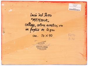 LUCIO DEL PEZZO : Mensola  - Asta Asta di Arte Moderna e Contemporanea - Associazione Nazionale - Case d'Asta italiane
