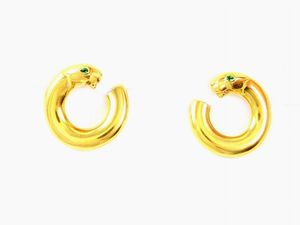 Orecchini Cartier in oro giallo con smeraldi  - Asta Orologi e Gioielli - I - Associazione Nazionale - Case d'Asta italiane