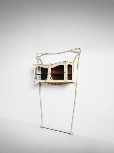 MANIFATTURA FRANCESE : Stipo pensile Art Nouveau con decori a cabochon e a motivi naturalistici  - Asta Asta 523 | DESIGN E ARTI DECORATIVE DEL NOVECENTO Tradizionale - Associazione Nazionale - Case d'Asta italiane