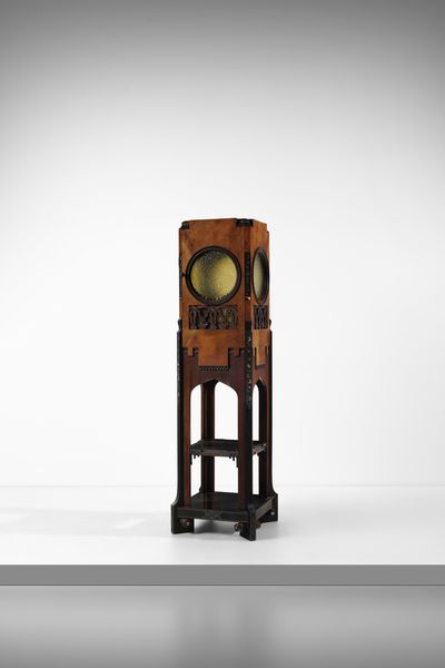 QUARTI EUGENIO (1867 - 1929) : Credenza a colonna Neo-Orientalista con piani a giorno e vetrinetta  - Asta Asta 523 | DESIGN E ARTI DECORATIVE DEL NOVECENTO Tradizionale - Associazione Nazionale - Case d'Asta italiane