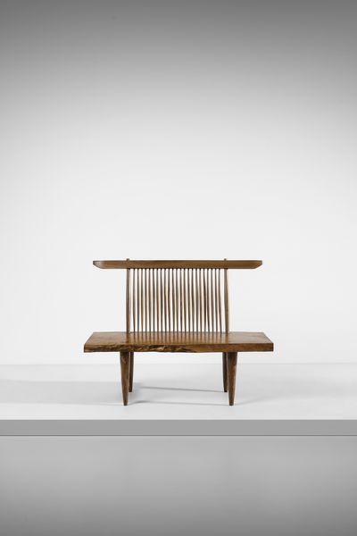 NAKASHIMA GEORGE  (1905 - 1990) : attributed. Panca  - Asta Asta 523 | DESIGN E ARTI DECORATIVE DEL NOVECENTO Tradizionale - Associazione Nazionale - Case d'Asta italiane