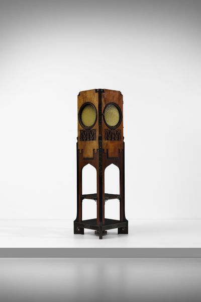 QUARTI EUGENIO (1867 - 1929) : Credenza a colonna Neo-Orientalista con piani a giorno e vetrinetta  - Asta Asta 523 | DESIGN E ARTI DECORATIVE DEL NOVECENTO Tradizionale - Associazione Nazionale - Case d'Asta italiane