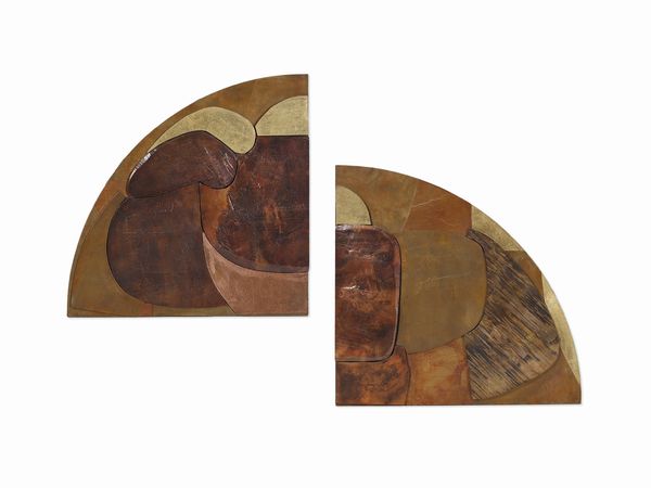 BURCHIELLARO LORENZO (n. 1933) : Due pannelli con decoro astratto  - Asta Asta 523 | DESIGN E ARTI DECORATIVE DEL NOVECENTO Tradizionale - Associazione Nazionale - Case d'Asta italiane