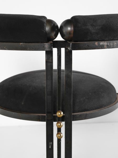 FALLANI ROBERTO  (n. 1937) : Sei poltroncine Tre Cerchi  - Asta Asta 523 | DESIGN E ARTI DECORATIVE DEL NOVECENTO Tradizionale - Associazione Nazionale - Case d'Asta italiane