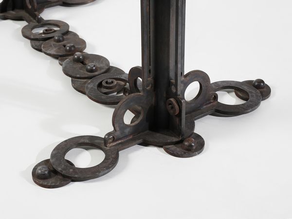 FALLANI ROBERTO  (n. 1937) : Tavolo/scrivania Tre Cerchi  - Asta Asta 523 | DESIGN E ARTI DECORATIVE DEL NOVECENTO Tradizionale - Associazione Nazionale - Case d'Asta italiane