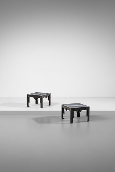 FALLANI ROBERTO  (n. 1937) : Coppia di tavolini  - Asta Asta 523 | DESIGN E ARTI DECORATIVE DEL NOVECENTO Tradizionale - Associazione Nazionale - Case d'Asta italiane