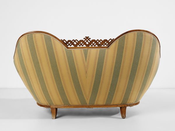 BUSIRI VICI ANDREA (1903 - 1989) : attribuito. Divano  - Asta Asta 523 | DESIGN E ARTI DECORATIVE DEL NOVECENTO Tradizionale - Associazione Nazionale - Case d'Asta italiane