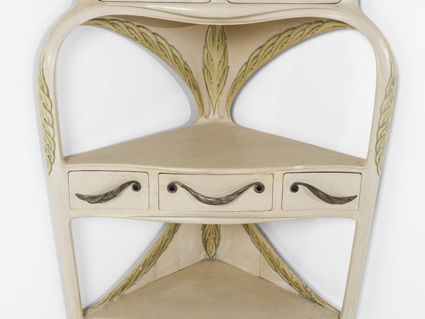 MANIFATTURA FRANCESE : Angoliera Art Nouveau con decori a cabochon e a motivi naturalistici  - Asta Asta 523 | DESIGN E ARTI DECORATIVE DEL NOVECENTO Tradizionale - Associazione Nazionale - Case d'Asta italiane
