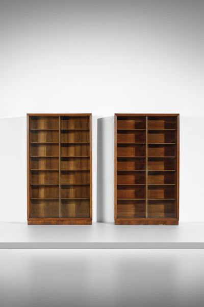 PONTI GIO (1891 - 1979) : Coppia di librerie ad ante scorrevoli  - Asta Asta 523 | DESIGN E ARTI DECORATIVE DEL NOVECENTO Tradizionale - Associazione Nazionale - Case d'Asta italiane