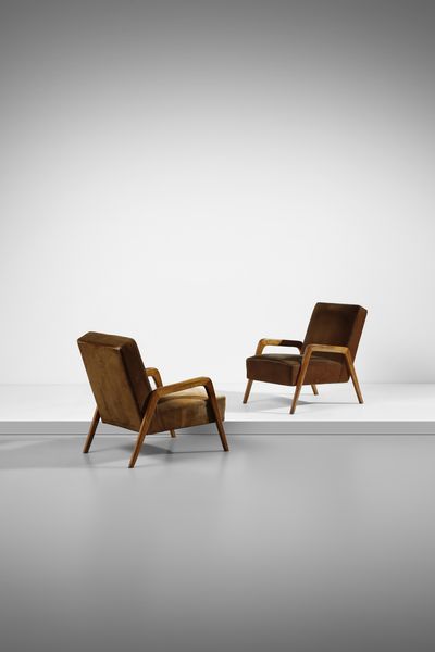 PONTI GIO (1891 - 1979) : Coppia di poltrone  - Asta Asta 523 | DESIGN E ARTI DECORATIVE DEL NOVECENTO Tradizionale - Associazione Nazionale - Case d'Asta italiane