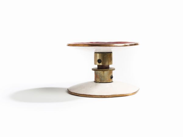 DE POLI PAOLO (1905 - 1996) : Coppia di maniglioni a disco mod. 1360/4 per VIS, Padova  - Asta Asta 523 | DESIGN E ARTI DECORATIVE DEL NOVECENTO Tradizionale - Associazione Nazionale - Case d'Asta italiane