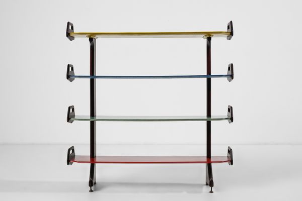 PARISI ICO (1916 - 1996) : Libreria a piani laccati in diversi colori mod. 457, esecuzione Angelo De Baggis, Cant  - Asta Asta 523 | DESIGN E ARTI DECORATIVE DEL NOVECENTO Tradizionale - Associazione Nazionale - Case d'Asta italiane