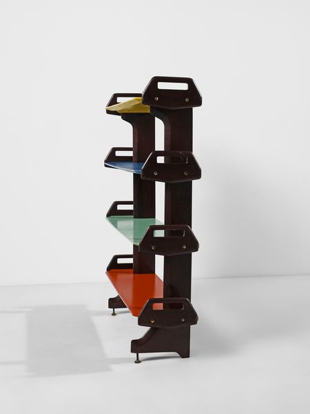 PARISI ICO (1916 - 1996) : Libreria a piani laccati in diversi colori mod. 457, esecuzione Angelo De Baggis, Cant  - Asta Asta 523 | DESIGN E ARTI DECORATIVE DEL NOVECENTO Tradizionale - Associazione Nazionale - Case d'Asta italiane