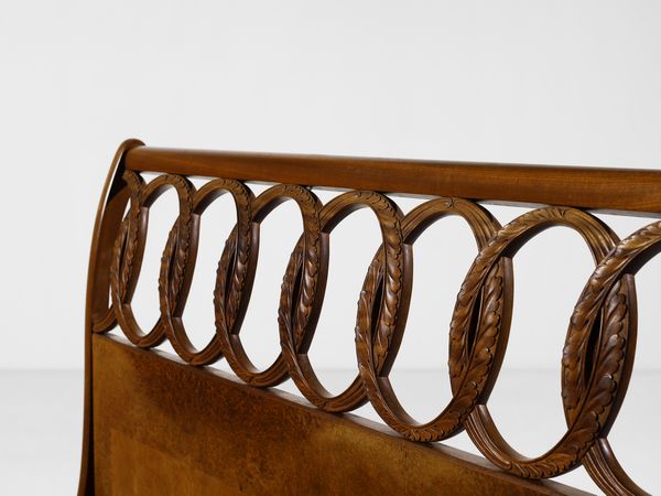 BUFFA PAOLO (1903 - 1970) : Letto matrimoniale, esecuzione Enrico e Paolo Borghi, Cant  - Asta Asta 523 | DESIGN E ARTI DECORATIVE DEL NOVECENTO Tradizionale - Associazione Nazionale - Case d'Asta italiane