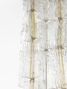 VENINI : Grande lampada a sospensione della serie Elica, Murano  - Asta Asta 523 | DESIGN E ARTI DECORATIVE DEL NOVECENTO Tradizionale - Associazione Nazionale - Case d'Asta italiane