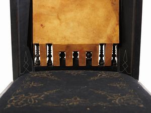 QUARTI EUGENIO (1867 - 1929) : Quattro sedie Neo-Orientaliste  - Asta Asta 523 | DESIGN E ARTI DECORATIVE DEL NOVECENTO Tradizionale - Associazione Nazionale - Case d'Asta italiane