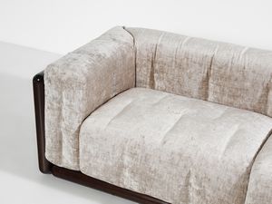 SCARPA CARLO (1906 - 1978) : Divano a tre posti e poltrona mod. Cornaro per Simon, San Lazzaro di Savena  - Asta Asta 523 | DESIGN E ARTI DECORATIVE DEL NOVECENTO Tradizionale - Associazione Nazionale - Case d'Asta italiane