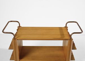 LA PIETRA UGO (n. 1938) : Carrello della serie Breccia, esecuzione F.lli Lanza, Cerea (VR)  - Asta Asta 523 | DESIGN E ARTI DECORATIVE DEL NOVECENTO Tradizionale - Associazione Nazionale - Case d'Asta italiane