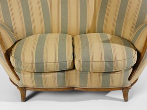 BUSIRI VICI ANDREA (1903 - 1989) : attribuito. Divano  - Asta Asta 523 | DESIGN E ARTI DECORATIVE DEL NOVECENTO Tradizionale - Associazione Nazionale - Case d'Asta italiane