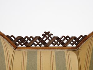 BUSIRI VICI ANDREA (1903 - 1989) : attribuito. Divano  - Asta Asta 523 | DESIGN E ARTI DECORATIVE DEL NOVECENTO Tradizionale - Associazione Nazionale - Case d'Asta italiane