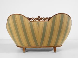 BUSIRI VICI ANDREA (1903 - 1989) : attribuito. Divano  - Asta Asta 523 | DESIGN E ARTI DECORATIVE DEL NOVECENTO Tradizionale - Associazione Nazionale - Case d'Asta italiane