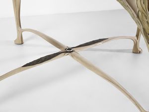 MANIFATTURA FRANCESE : Tavolo Art Nouveau con decori a cabochon e a motivi naturalistici  - Asta Asta 523 | DESIGN E ARTI DECORATIVE DEL NOVECENTO Tradizionale - Associazione Nazionale - Case d'Asta italiane