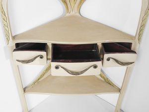 MANIFATTURA FRANCESE : Angoliera Art Nouveau con decori a cabochon e a motivi naturalistici  - Asta Asta 523 | DESIGN E ARTI DECORATIVE DEL NOVECENTO Tradizionale - Associazione Nazionale - Case d'Asta italiane