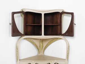 MANIFATTURA FRANCESE : Angoliera Art Nouveau con decori a cabochon e a motivi naturalistici  - Asta Asta 523 | DESIGN E ARTI DECORATIVE DEL NOVECENTO Tradizionale - Associazione Nazionale - Case d'Asta italiane