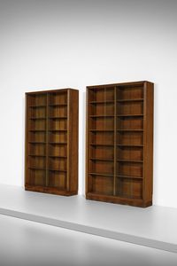 PONTI GIO (1891 - 1979) - Coppia di librerie ad ante scorrevoli