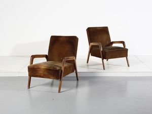 PONTI GIO (1891 - 1979) : Coppia di poltrone  - Asta Asta 523 | DESIGN E ARTI DECORATIVE DEL NOVECENTO Tradizionale - Associazione Nazionale - Case d'Asta italiane