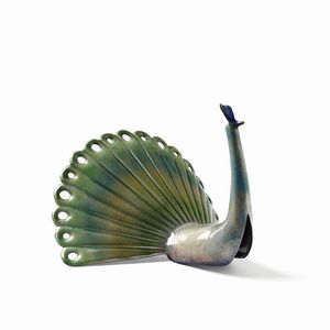 DE POLI PAOLO (1905 - 1996) : Pavoncella a coda alta Scultura, Padova  - Asta Asta 523 | DESIGN E ARTI DECORATIVE DEL NOVECENTO Tradizionale - Associazione Nazionale - Case d'Asta italiane