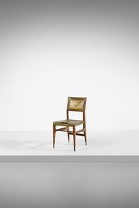 GIO PONTI (1891-1979) & PIERO FORNASETTI (1913-1988) - Sedia con seduta e schienale con decoro Calcolatrice, esecuzione Cassina, Meda