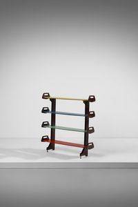 PARISI ICO (1916 - 1996) - Libreria a piani laccati in diversi colori mod. 457, esecuzione Angelo De Baggis, Cant