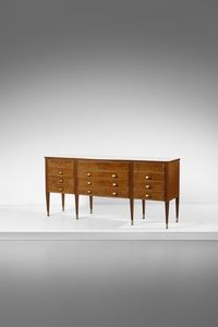 BUFFA PAOLO (1903 - 1970) - Grande cassettiera a dodici cassetti, esecuzione Enrico e Paolo Borghi, Cant