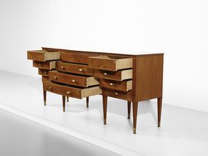 BUFFA PAOLO (1903 - 1970) : Grande cassettiera a dodici cassetti, esecuzione Enrico e Paolo Borghi, Cant  - Asta Asta 523 | DESIGN E ARTI DECORATIVE DEL NOVECENTO Tradizionale - Associazione Nazionale - Case d'Asta italiane