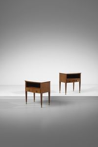 BUFFA PAOLO (1903 - 1970) - Coppia di comodini, esecuzione Enrico e Paolo Borghi, Cant