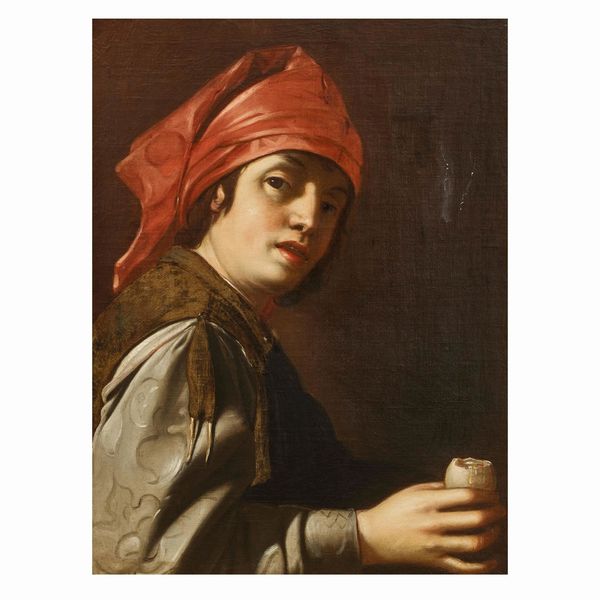 Artista caravaggesco, sec. XVII  - Asta DIPINTI ANTICHI - Associazione Nazionale - Case d'Asta italiane