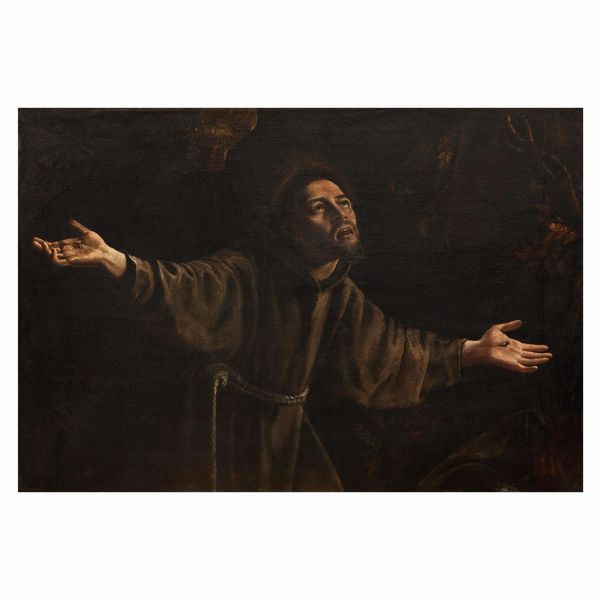 Artista caravaggesco, sec. XVII  - Asta DIPINTI ANTICHI - Associazione Nazionale - Case d'Asta italiane