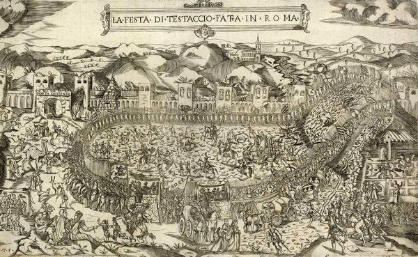 La festa di Testaccio fatta in Roma.  - Asta Arte Antica, Moderna e Contemporanea [parte I] - Associazione Nazionale - Case d'Asta italiane