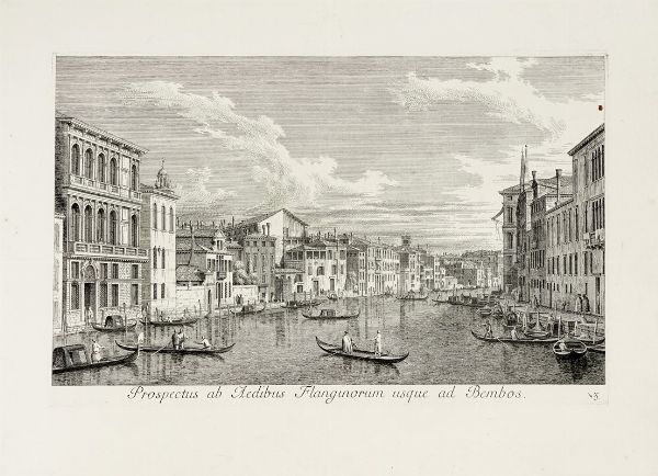 Antonio Visentini : Prospectus ab Aedibus Flanginorum usque ad Bembos.  - Asta Arte Antica, Moderna e Contemporanea [parte I] - Associazione Nazionale - Case d'Asta italiane