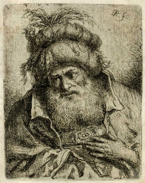 BARTHOLOMUS IGNAZ WEISS : Testa all'orientale.  - Asta Arte Antica, Moderna e Contemporanea [parte I] - Associazione Nazionale - Case d'Asta italiane