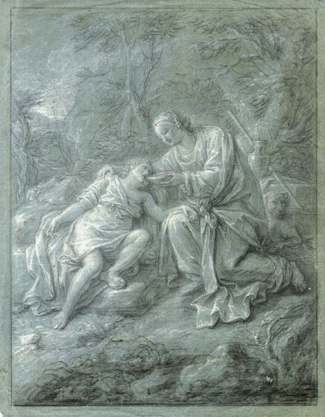 Agar e Ismaele nel deserto.  - Asta Arte Antica, Moderna e Contemporanea [parte I] - Associazione Nazionale - Case d'Asta italiane