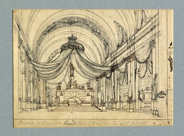 Funerale di Francesco Primo Imperatore d'Austria in S. Felicita.  - Asta Arte Antica, Moderna e Contemporanea [parte I] - Associazione Nazionale - Case d'Asta italiane