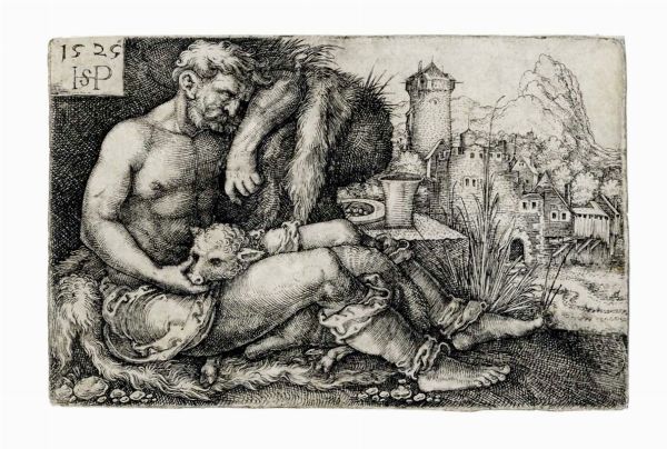 HANS SEBALD BEHAM : Il pastore.  - Asta Arte Antica, Moderna e Contemporanea [parte I] - Associazione Nazionale - Case d'Asta italiane