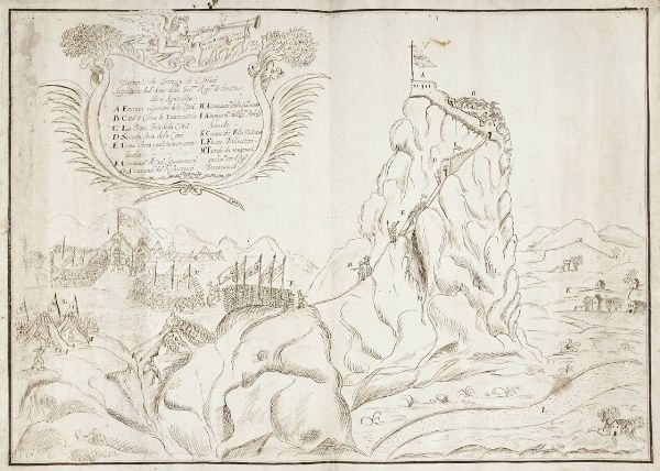 Disegno della Fortezza di Globuch Acquistata dall'Armi della Ser:ma Rep:ca di Venetia Adi 31 Agosto 1694.  - Asta Arte Antica, Moderna e Contemporanea [parte I] - Associazione Nazionale - Case d'Asta italiane