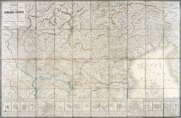 GIOVANNI BRENNA : Carta Geografica e Postale del Regno Lombardo Veneto compilata sulle migliori carte generali e Provinciali esistenti disegnata da C. Pinchetti sotto la direzione dell'ing.re Geog.fo Gio. Brenna, nuovamente corretta ed aumentata colle strade ferrate...  - Asta Arte Antica, Moderna e Contemporanea [parte I] - Associazione Nazionale - Case d'Asta italiane