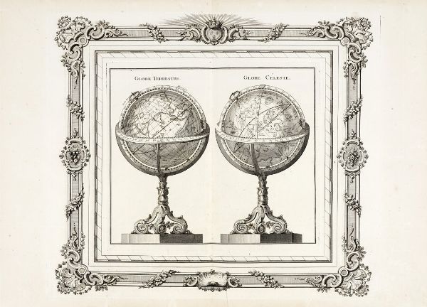 LOUIS BRION DE LA TOUR : Globe terrestre / Globe celeste.  - Asta Arte Antica, Moderna e Contemporanea [parte I] - Associazione Nazionale - Case d'Asta italiane
